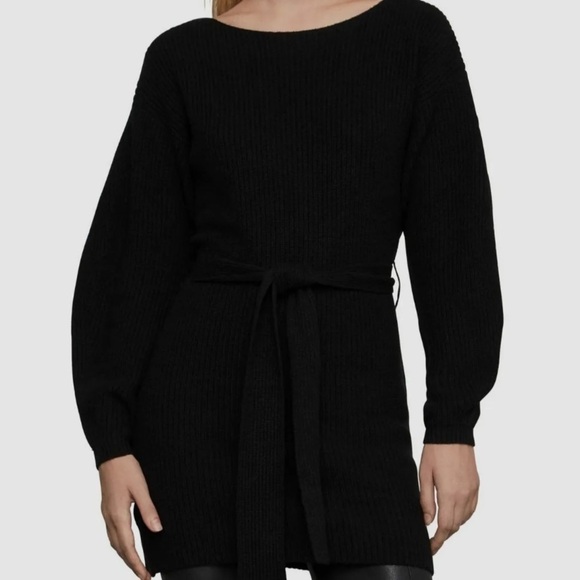 NWT BCBGMaxAzria Boatneck Long Sleeve Belted Sweater Size XS - Picture 1 of 8
